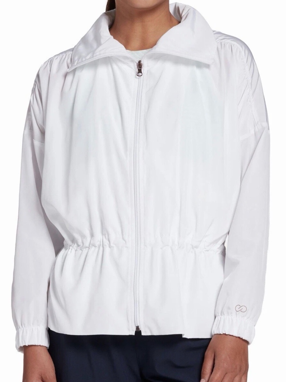 CALIA by Carrie Underwood Women’s White Hooded Full-Zip Windbreaker Size Medium